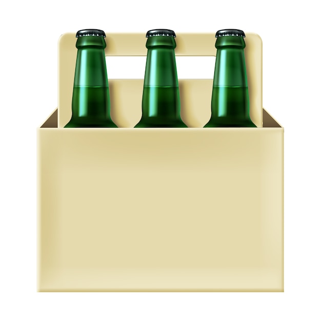 Free PSD realistic beer bottle  illustration