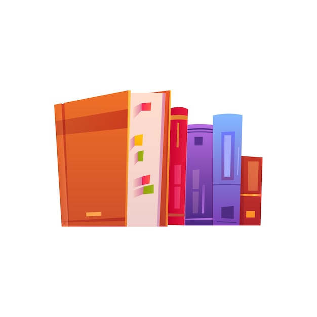 Free PSD realistic books illustration