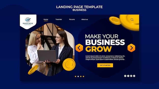 Free PSD realistic business template design