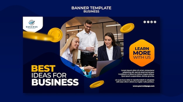 Free PSD realistic business template design