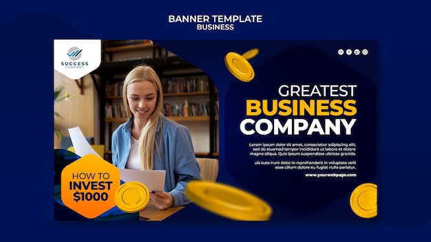 Free PSD realistic business template design