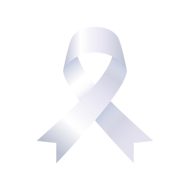 Free PSD realistic cancer ribbon