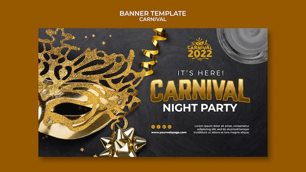 Free PSD realistic carnival banner template design