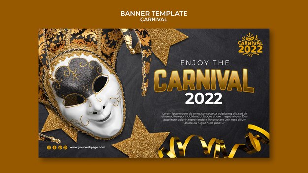 Realistic carnival banner template design