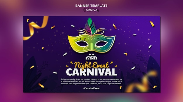 Free PSD realistic carnival template design