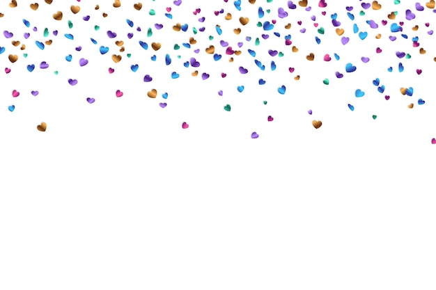 Free PSD realistic confetti border isolated