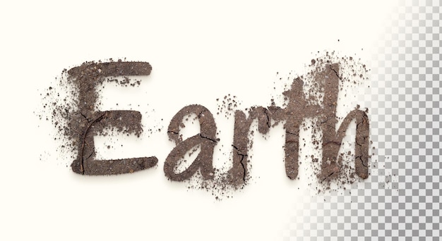 Free PSD realistic earth banner on transparent background