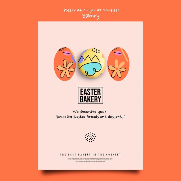 Realistic easter template design