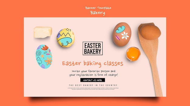 Free PSD realistic easter template design