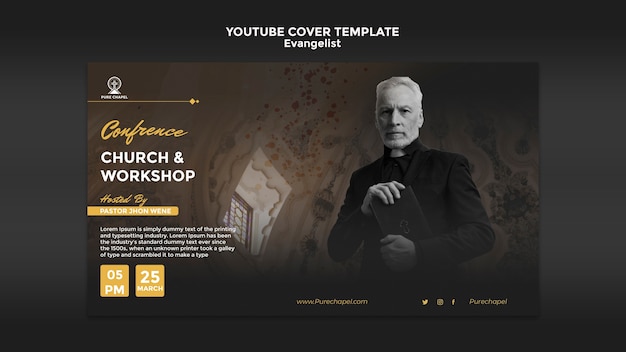 Free PSD realistic evangelist design template