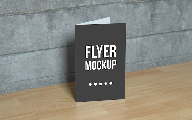 Realistic flyer mockup