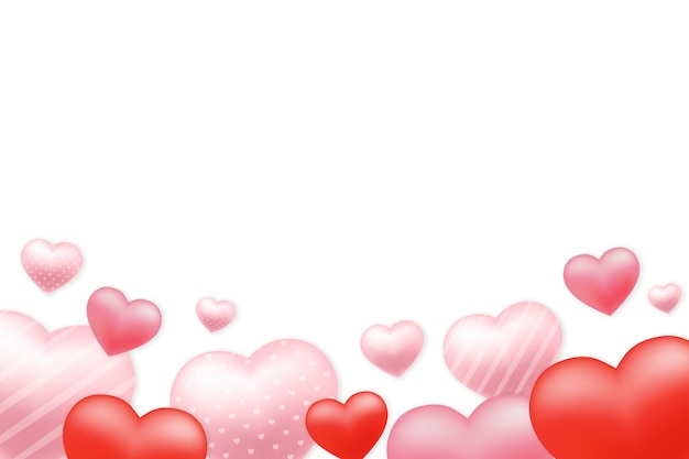 Free PSD realistic heart border design