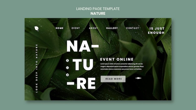 Realistic nature design template