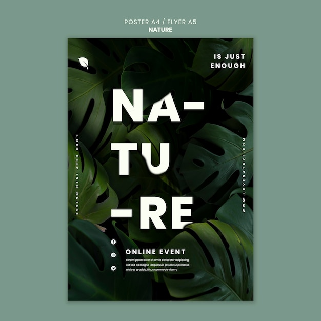 Free PSD realistic nature design template