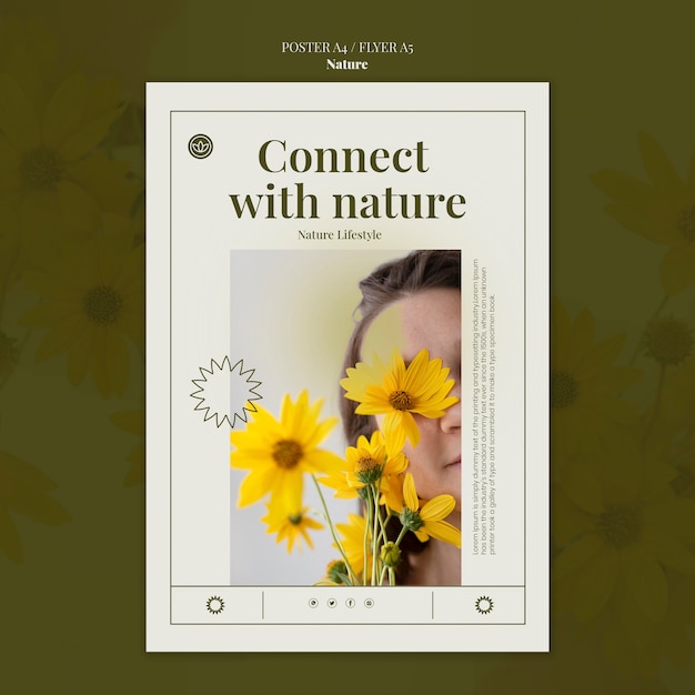 Free PSD realistic nature design template