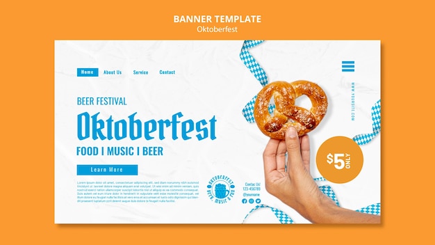 Free PSD realistic oktoberfest template