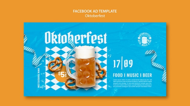 Free PSD realistic oktoberfest template