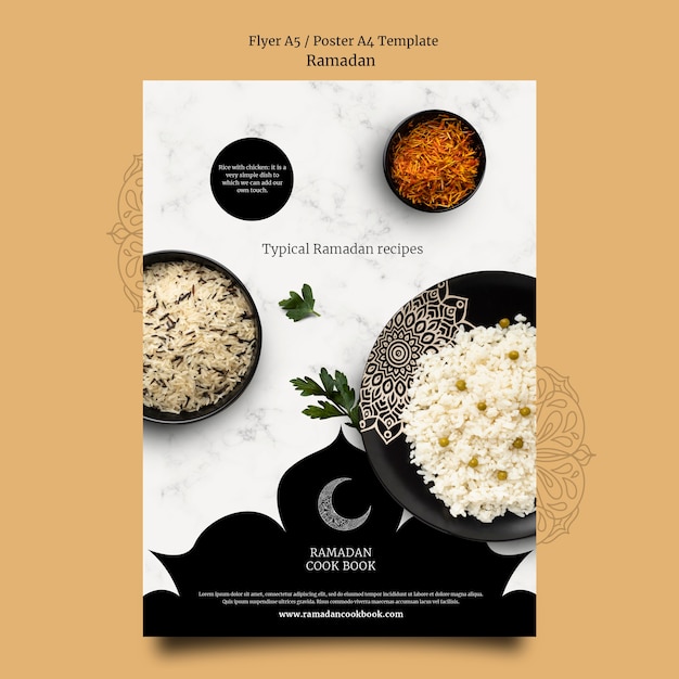 Free PSD realistic ramadan template