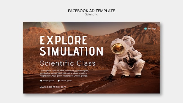 Free PSD realistic scientist design template