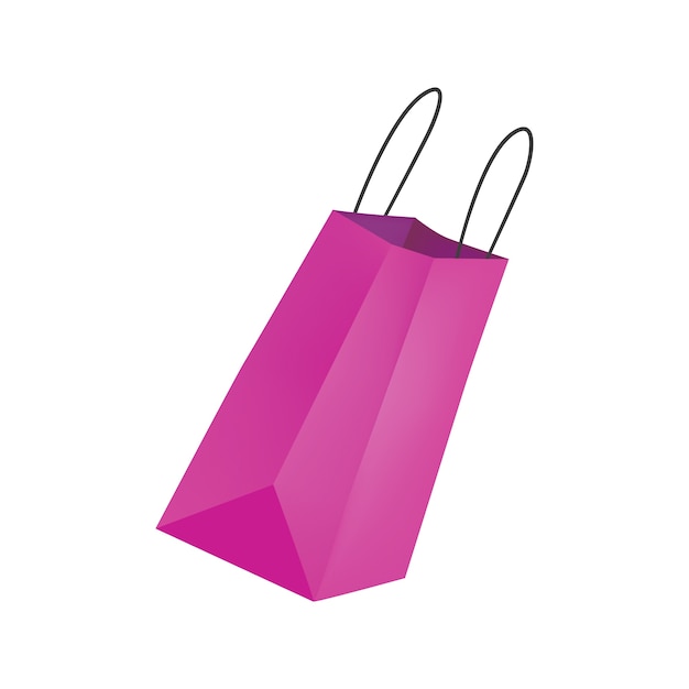 Free PSD realistic shopping bag isolated