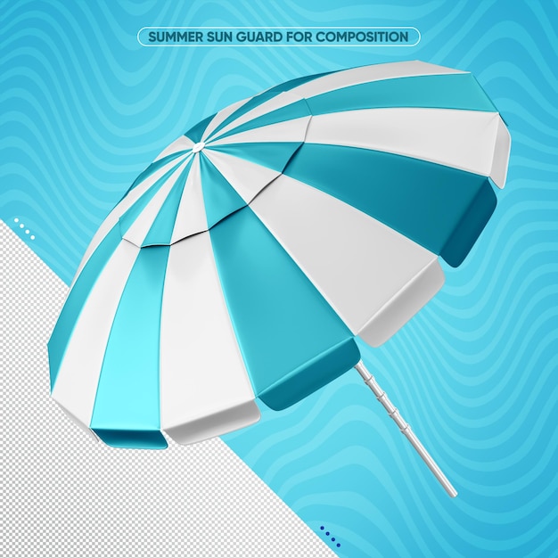 Free PSD realistic white and light blue sunshade