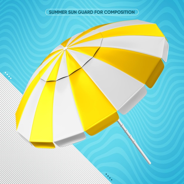 Free PSD realistic white and yellow sunshade