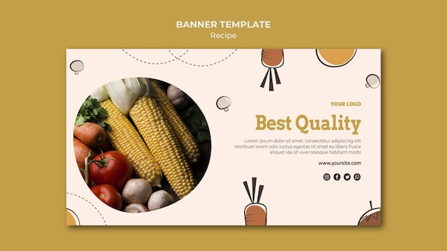 Free PSD recipe banner template style