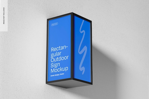 Rectangular outdoor sign mockup