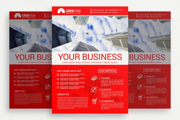 Red business brochure