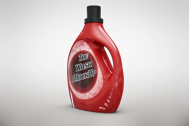 Red detergent packaging mock up