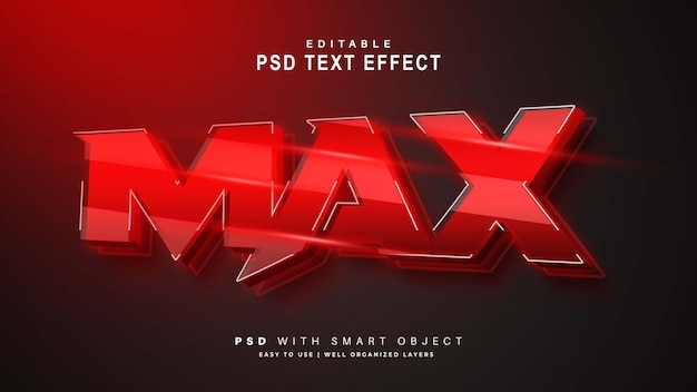 Red max text effect