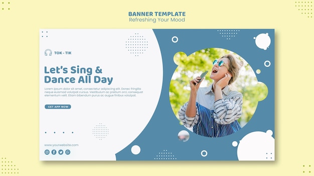 Free PSD refresh your mood banner template