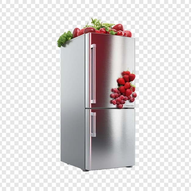 Free PSD refrigerator isolated on transparent background