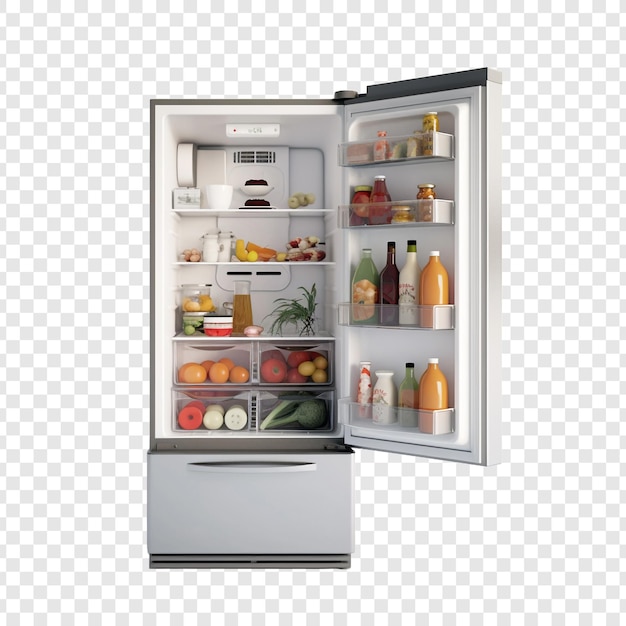 Free PSD refrigerator isolated on transparent background