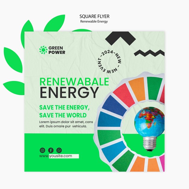 Renewable energy design template