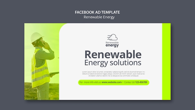 Free PSD renewable energy facebook template