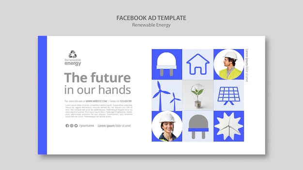 Free PSD renewable energy facebook template