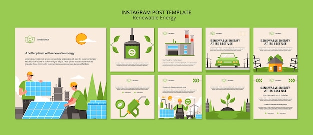 Free PSD renewable energy instagram stories