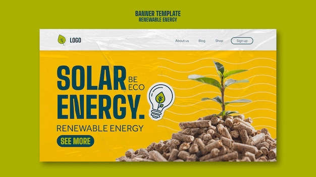 Free PSD renewable energy landing page template