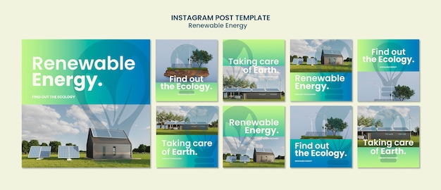 Free PSD renewable energy template design