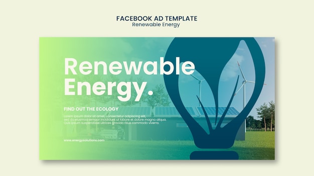 Free PSD renewable energy template design