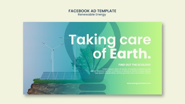 Free PSD renewable energy template design