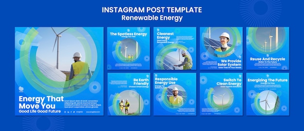 Free PSD renewable energy template design