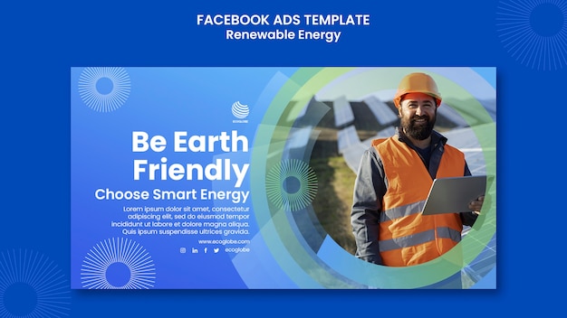 Free PSD renewable energy template design