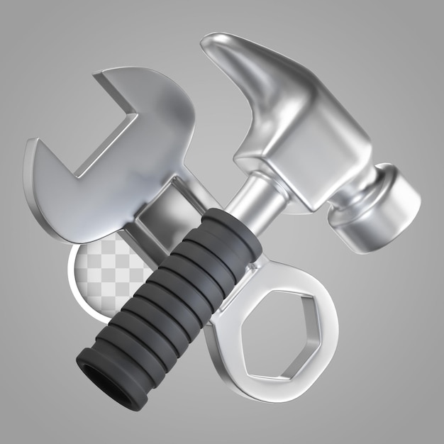 Free PSD repair tools icon 3d illustration