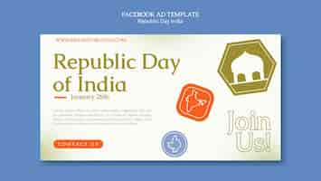 Free PSD republic day india facebook template