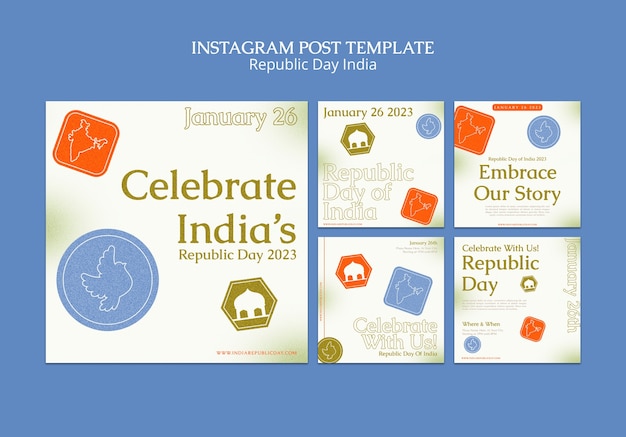 Free PSD republic day india instagram posts