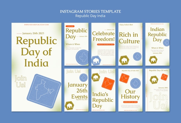 Free PSD republic day india instagram stories