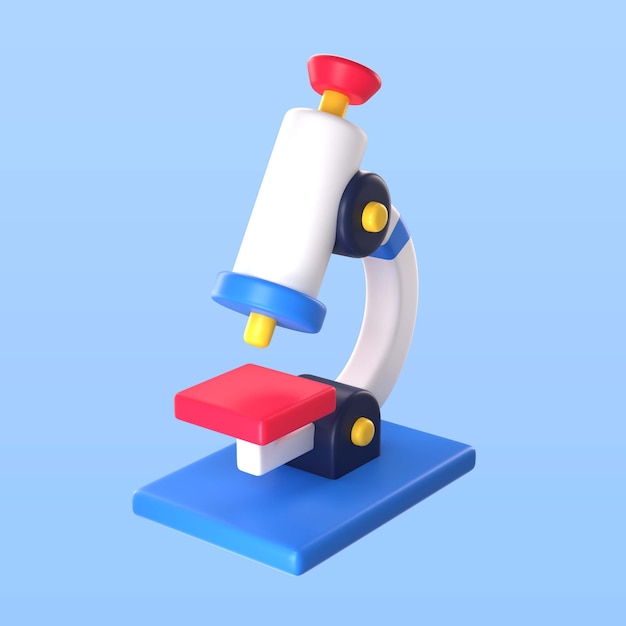 Research microscope illustration