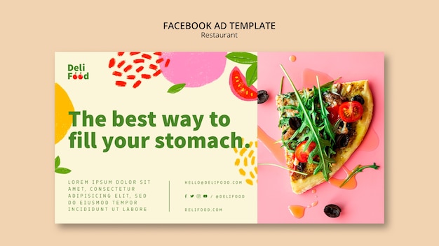 Restaurant business social media promo template